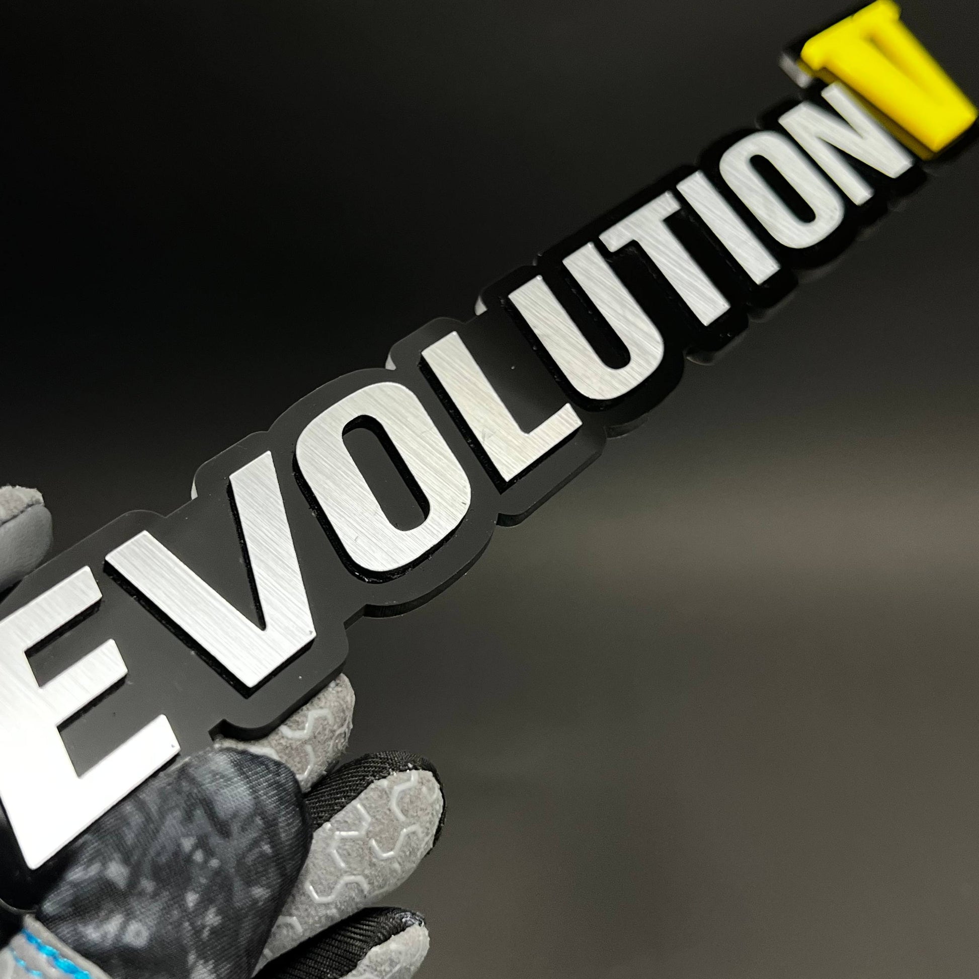 1PC EVOLUTION V 3D Acrylic Badge - Car Truck Emblem Fender Sticker