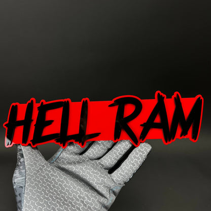 1PC HELL RAM 3D Acrylic Badge - Car Truck Emblem Fender Tailgate Trunk Sticker