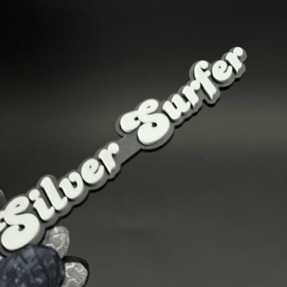 1PC Silver Surfer 3D Acrylic Badge - Car Truck Emblem Fender Sticker