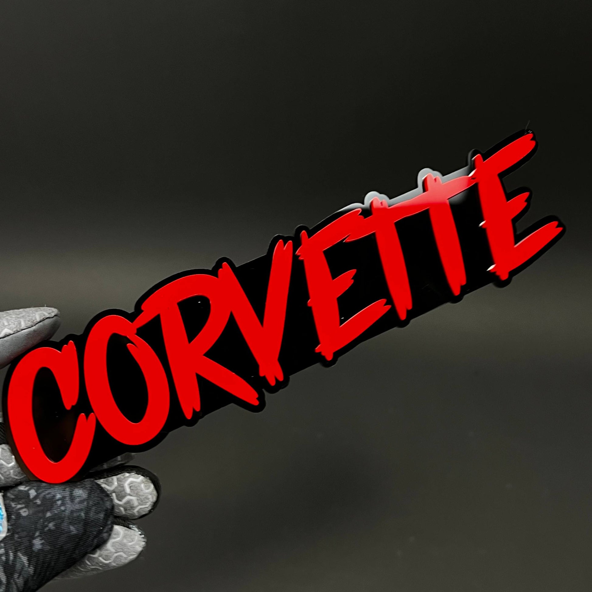 1PC CORVETTE 3D Acrylic Badge - Car Truck Emblem Fender Tailgate Trunk Sticker