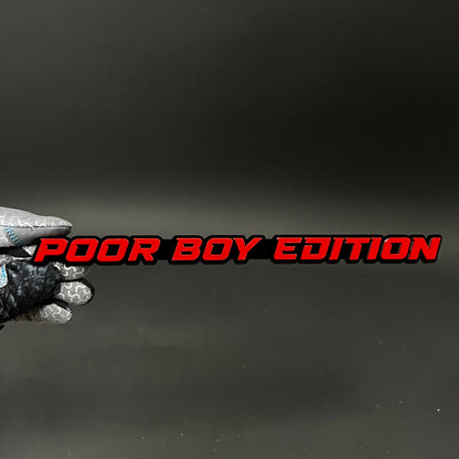 1PC POOR BOY EDITION 3D Acrylic Badge - Car Truck Emblem Fender Sticker