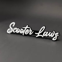 1PC Scooter Laws 3D Acrylic Badge - Car Truck Emblem Fender Sticker