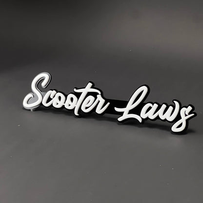 1PC Scooter Laws 3D Acrylic Badge - Car Truck Emblem Fender Sticker