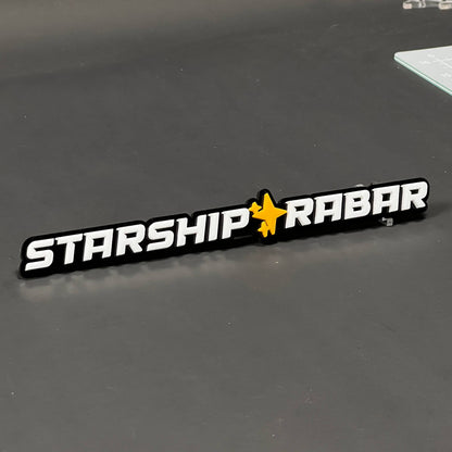 1PC STARSHIP RABAR 3D Acrylic Badge - Car Truck Emblem Fender Sticker