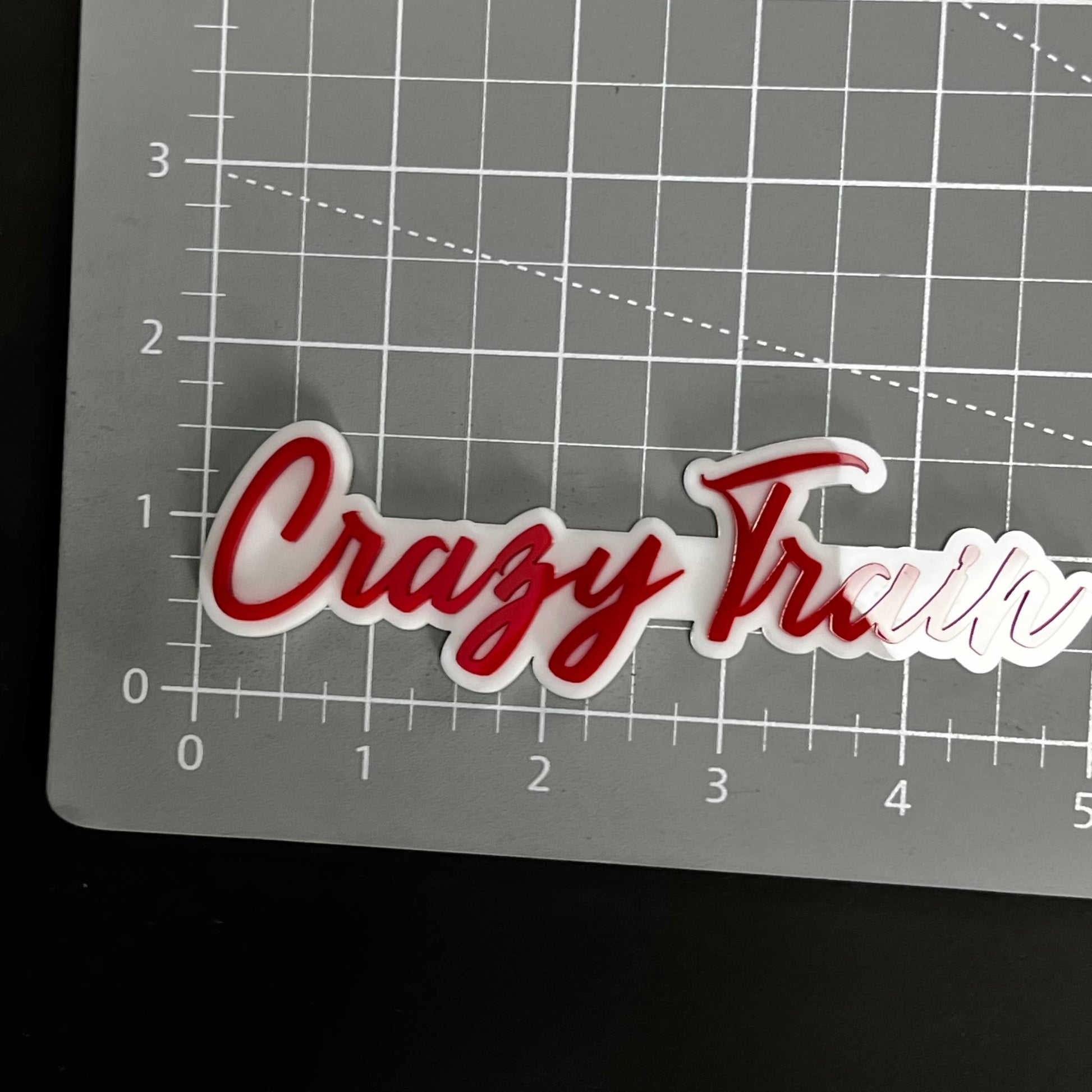 1PC Crazy Train 3D Acrylic Badge - Car Truck Emblem Fender Sticker