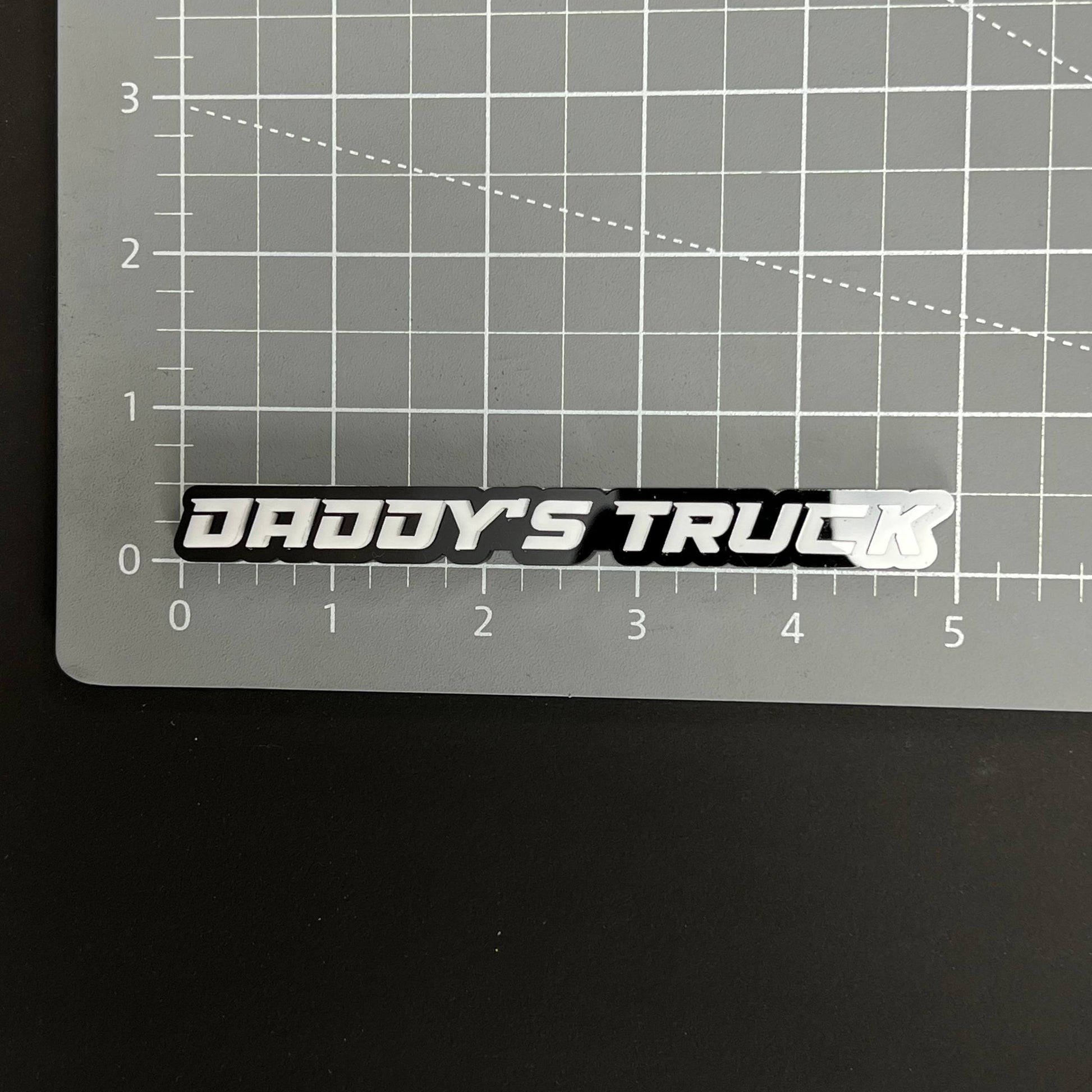 1PC DADDY'S TRUCK 3D Acrylic Badge - Car Truck Emblem Fender Sticker