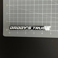 1PC DADDY'S TRUCK 3D Acrylic Badge - Car Truck Emblem Fender Sticker