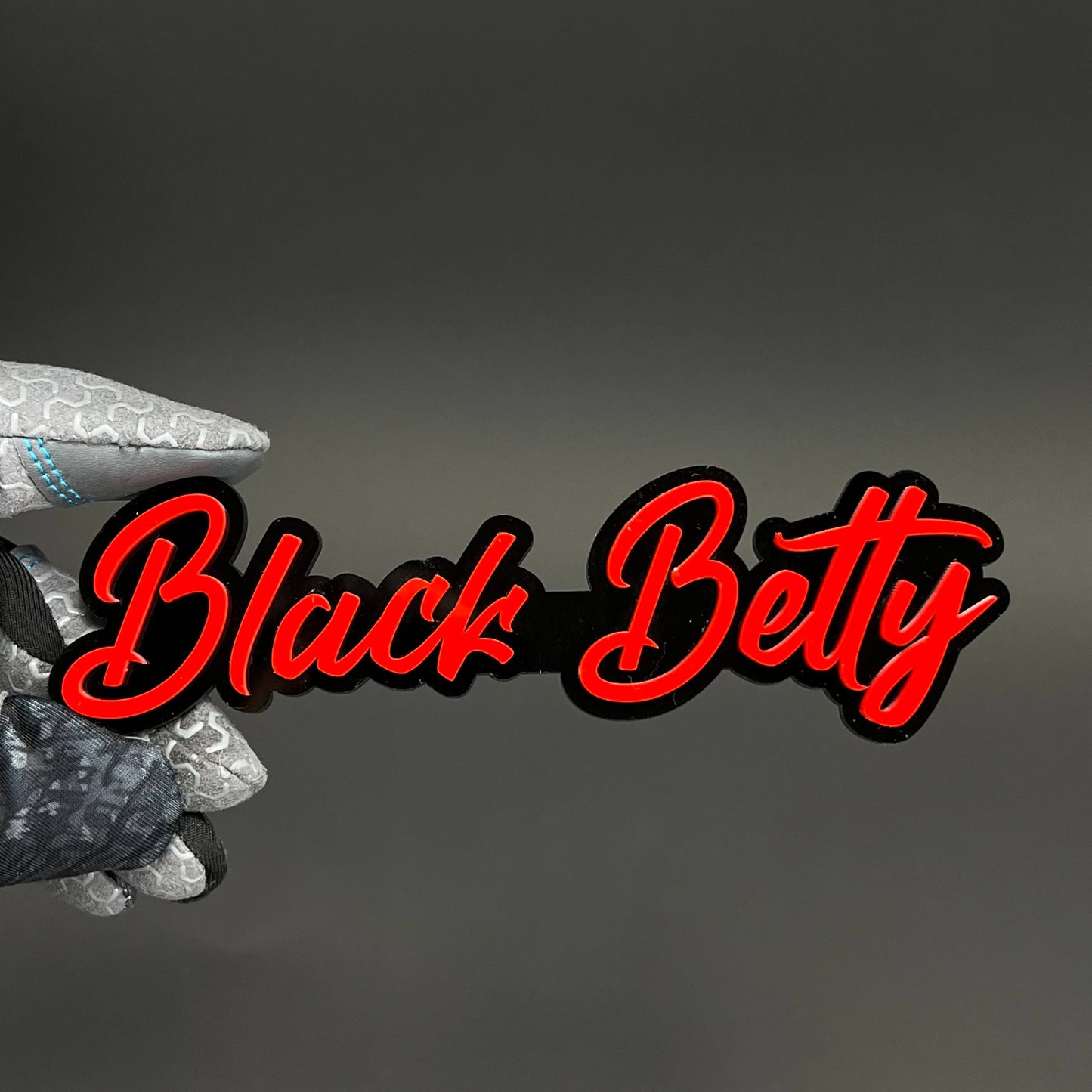 1PC Black Betty 3D Acrylic Badge - Car Truck Emblem Fender Sticker