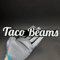 1PC Taco Beams 3D Acrylic Badge - Car Truck Emblem Fender Tailgate Trunk Sticker