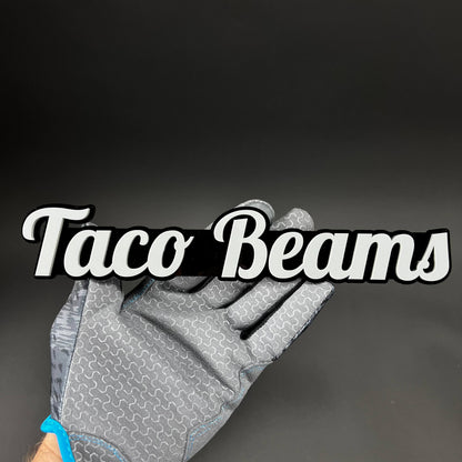 1PC Taco Beams 3D Acrylic Badge - Car Truck Emblem Fender Tailgate Trunk Sticker