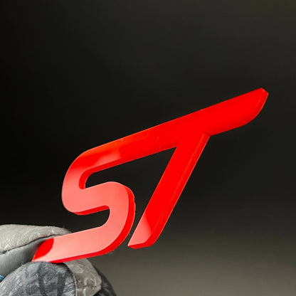 1PC ST 3D Acrylic Badge - Car Truck Emblem Fender Tailgate Trunk Sticker