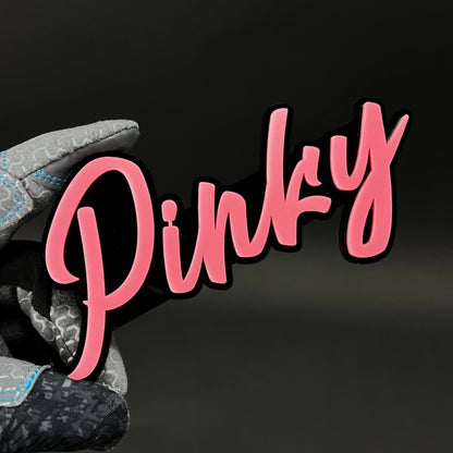 1PC Pinky 3D Acrylic Badge - Car Truck Emblem Fender Tailgate Trunk Sticker