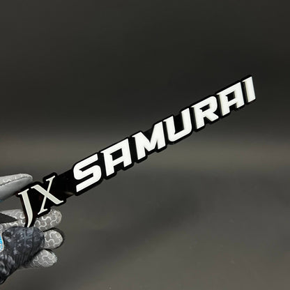 1PC JX SAMURAI 3D Acrylic Badge - Car Truck Emblem Fender Tailgate Trunk Sticker