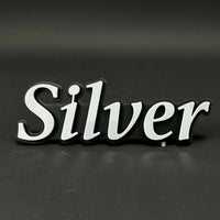 1PC Silver 3D Acrylic Badge - Car Truck Emblem Fender Tailgate Trunk Sticker