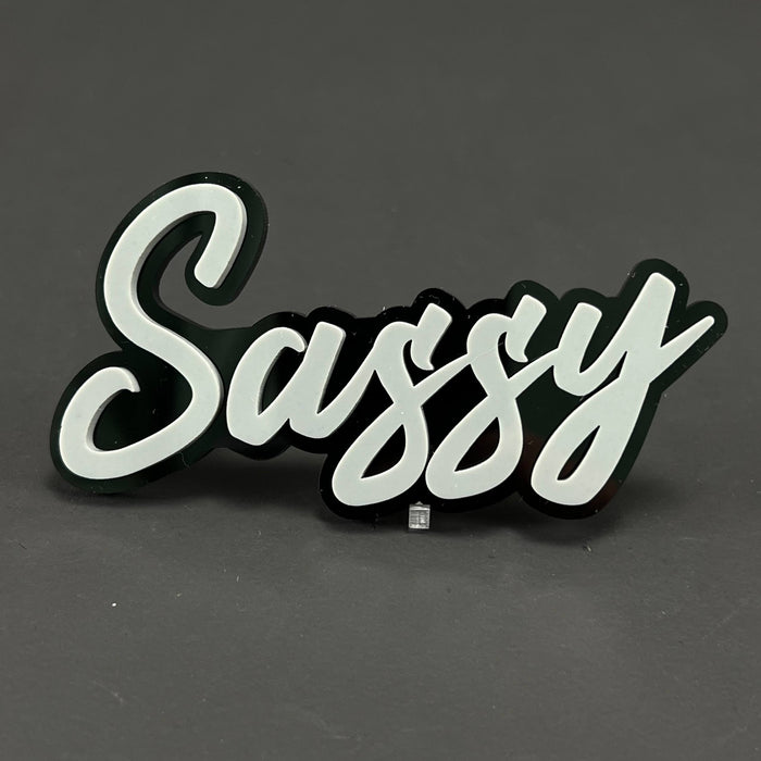 1PC Sassy 3D Acrylic Badge - Car Truck Emblem Fender Tailgate Trunk Sticker