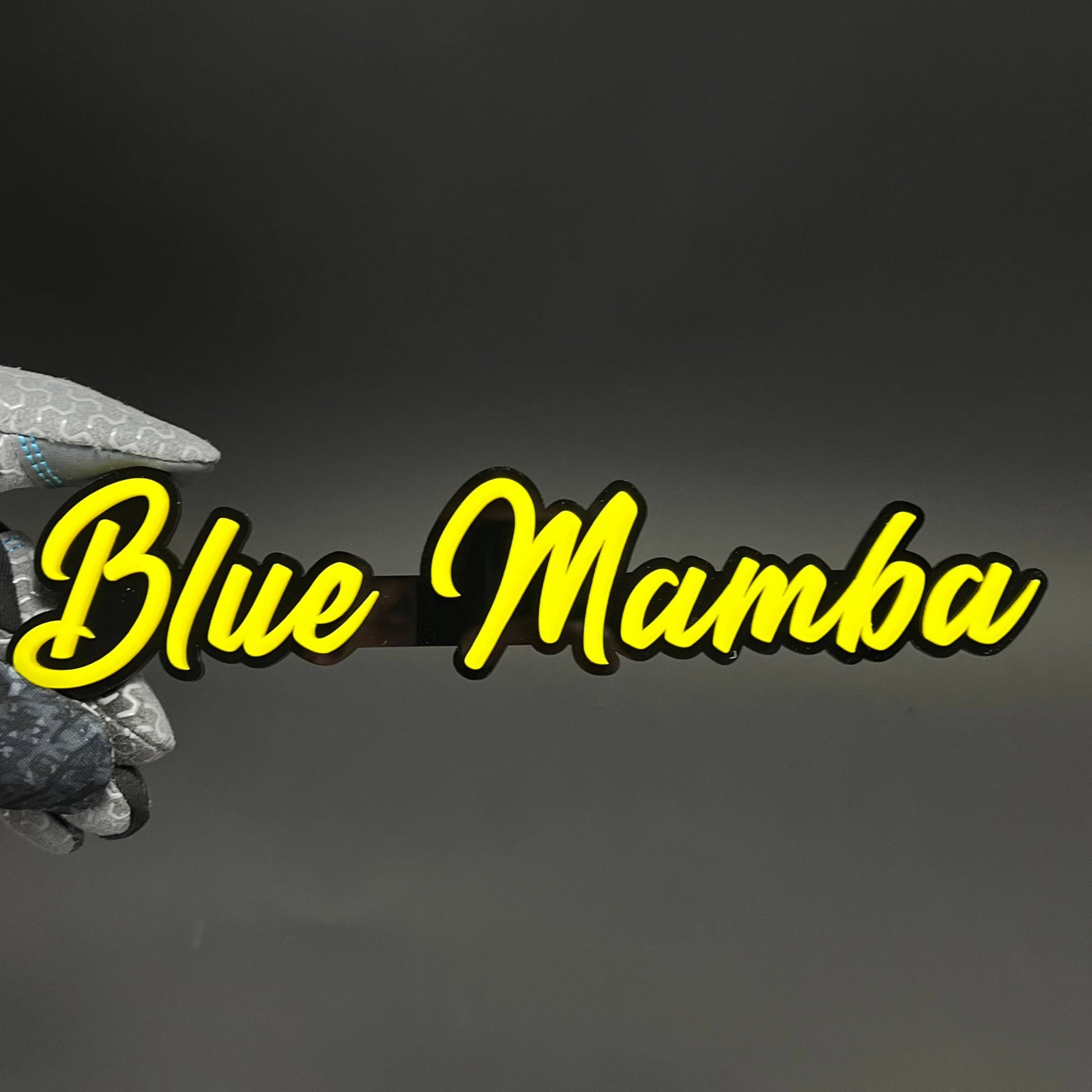 1PC Blue Mamba 3D Acrylic Badge - Car Truck Emblem Fender Tailgate Trunk Sticker