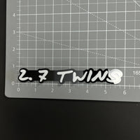 1PC 2.7 TWINS 3D Acrylic Badge - Car Truck Emblem Fender Tailgate Trunk Sticker