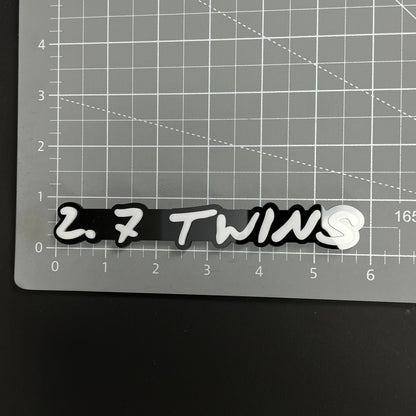 1PC 2.7 TWINS 3D Acrylic Badge - Car Truck Emblem Fender Tailgate Trunk Sticker