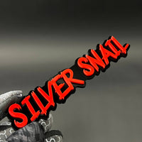 1PC SILVER SNAIL 3D Acrylic Badge - Car Truck Emblem Fender Sticker
