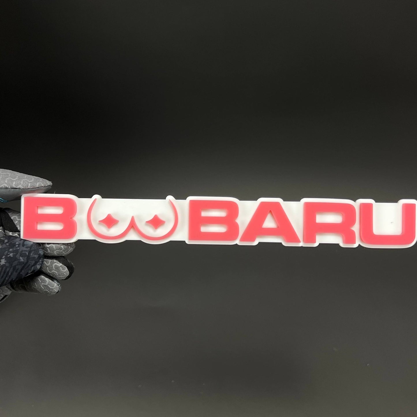 1PC BOOBARU 3D Acrylic Badge - Car Truck Emblem Fender Tailgate Trunk Sticker