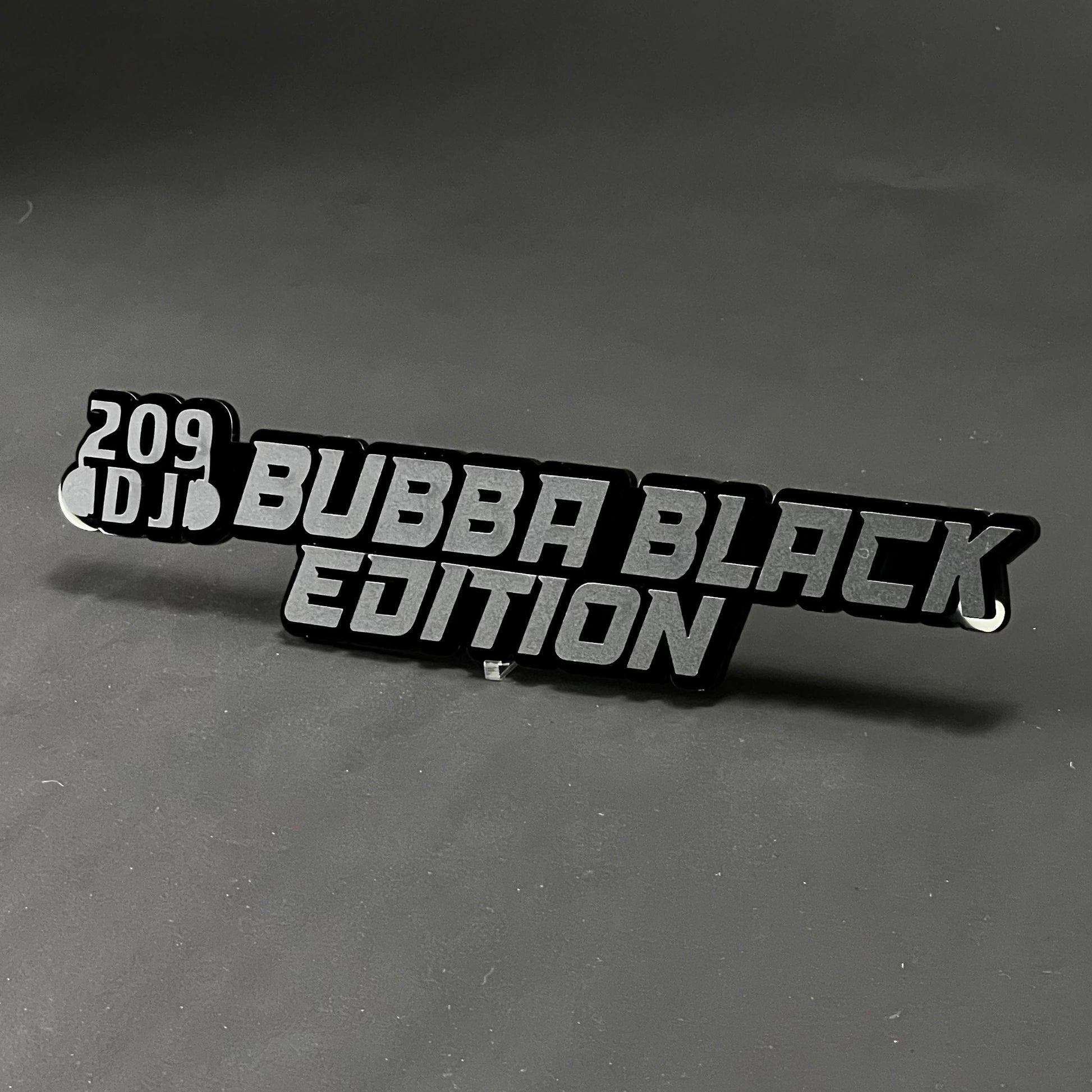 1PC BUBBA BLACK EDITION 3D Acrylic Badge - Car Truck Emblem Fender Sticker