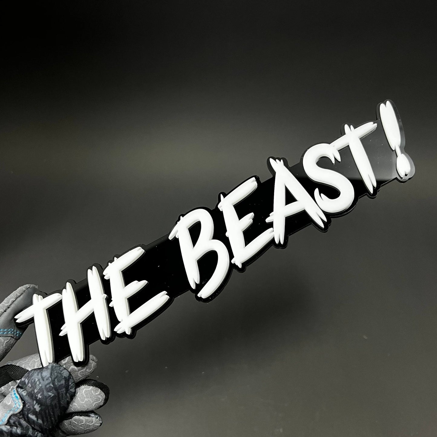 1PC THE BEAST! 3D Acrylic Badge - Car Truck Emblem Fender Tailgate Trunk Sticker