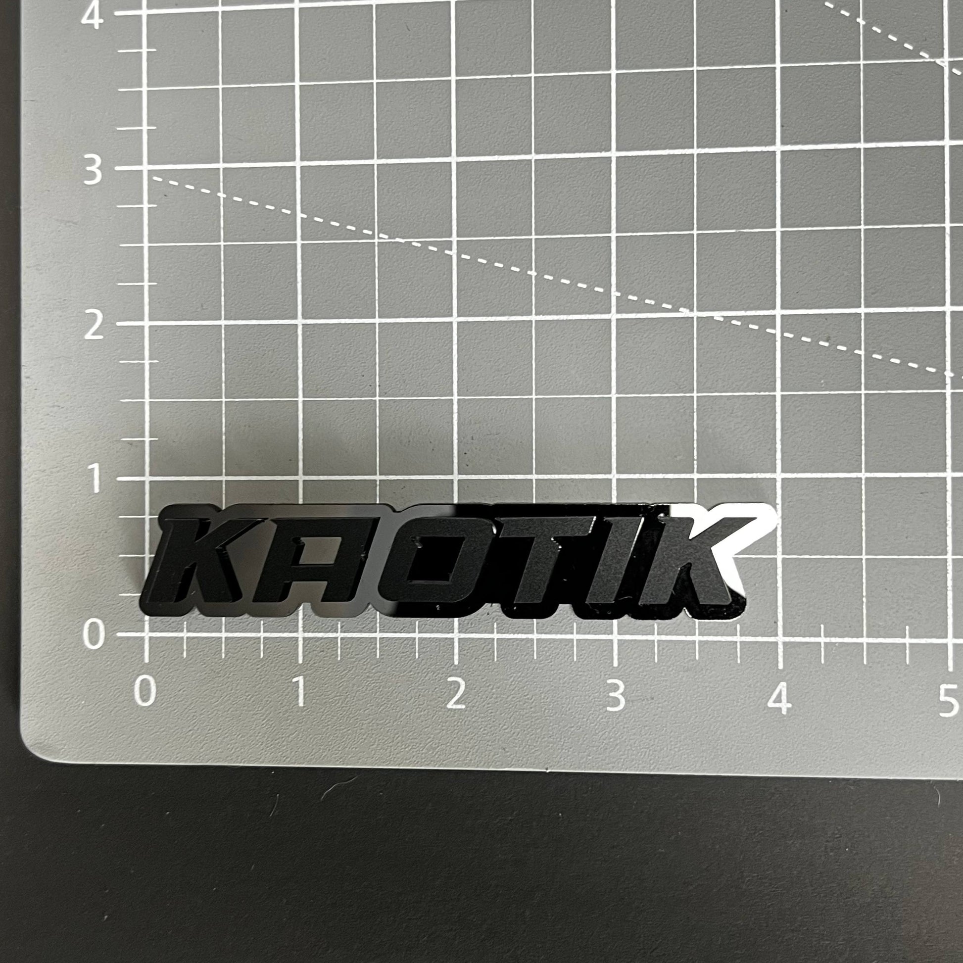 1PC KAOTIK 3D Acrylic Badge - Car Truck Emblem Fender Tailgate Trunk Sticker