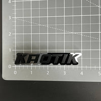 1PC KAOTIK 3D Acrylic Badge - Car Truck Emblem Fender Tailgate Trunk Sticker