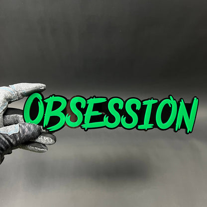 1PC OBSESSION 3D Acrylic Badge - Car Truck Emblem Fender Tailgate Trunk Sticker