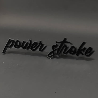 1PC power stroke 3D Acrylic Badge - Car Truck Emblem Fender Sticker