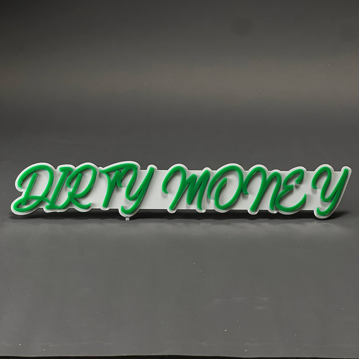1PC DIRTY MONEY 3D Acrylic Badge - Car Truck Emblem Fender Sticker