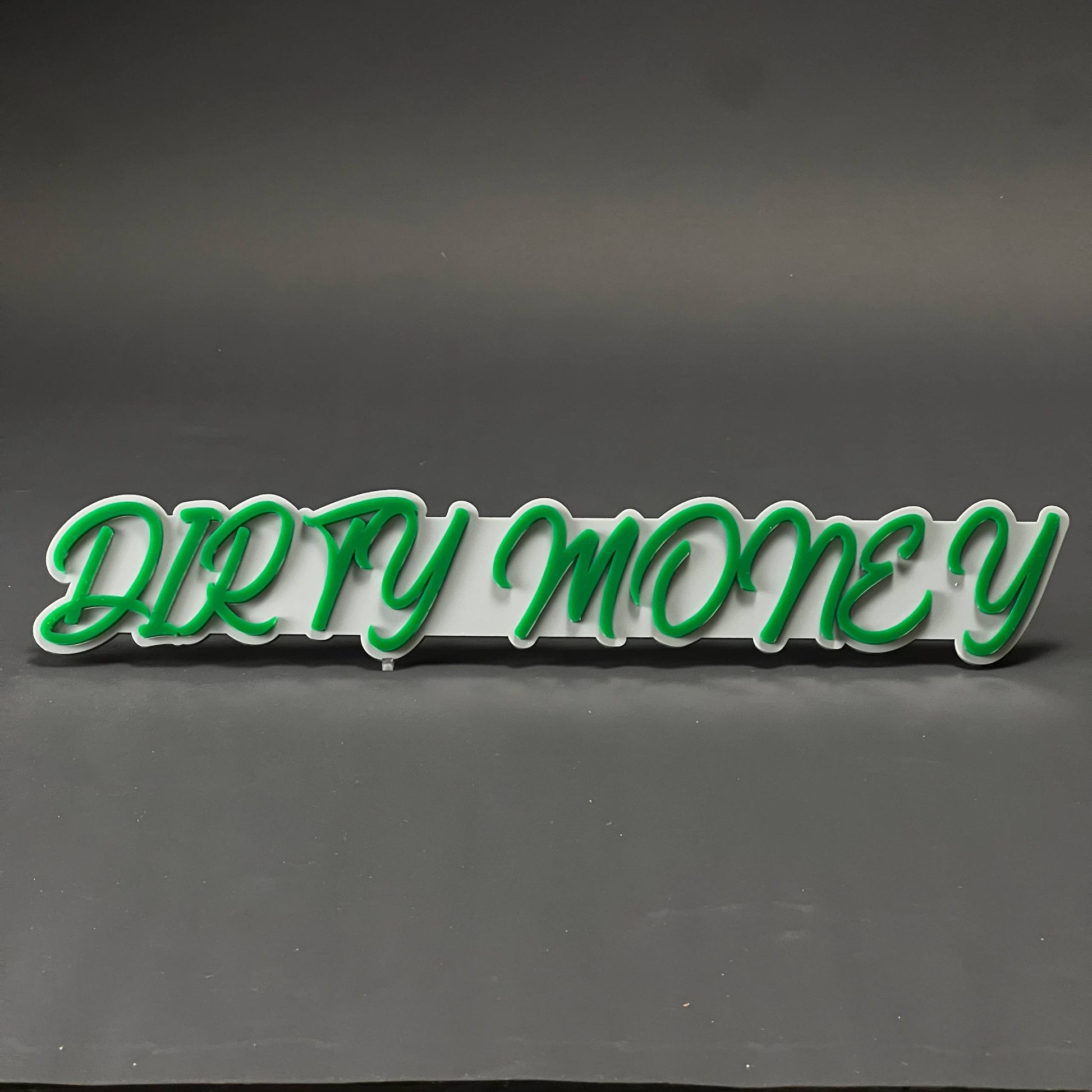 1PC DIRTY MONEY 3D Acrylic Badge - Car Truck Emblem Fender Sticker