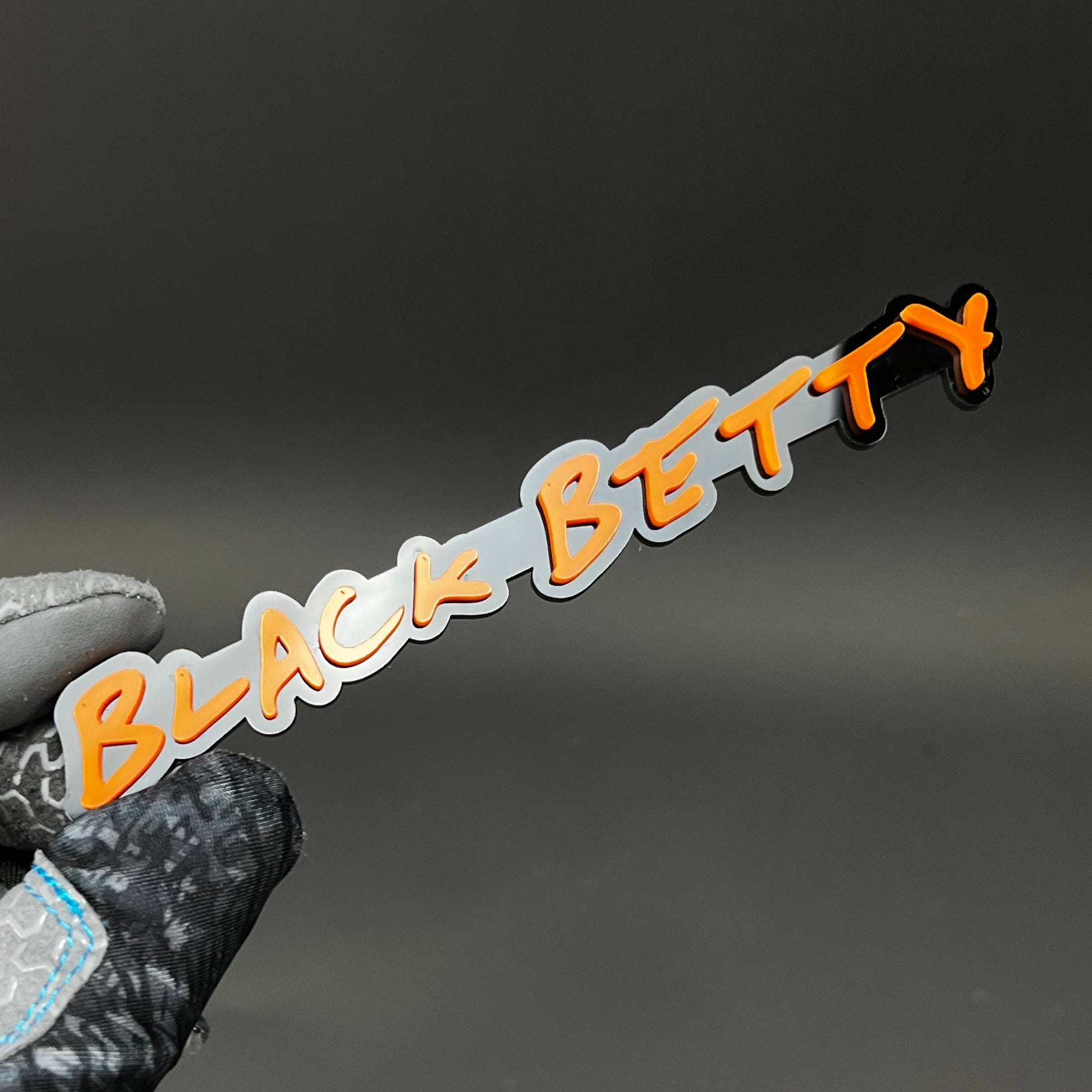 1PC Black Betty 3D Acrylic Badge - Car Truck Emblem Fender Sticker