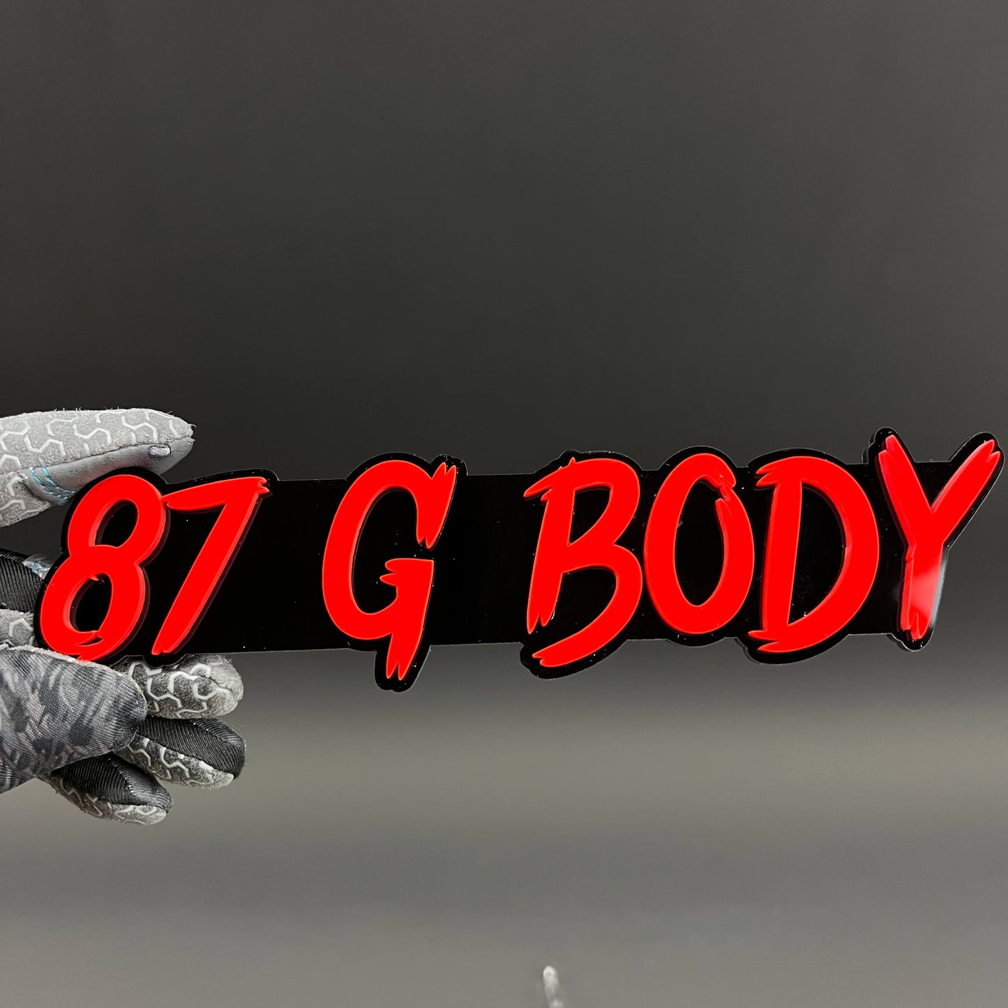 1PC 87 G BODY 3D Acrylic Badge - Car Truck Emblem Fender Tailgate Trunk Sticker