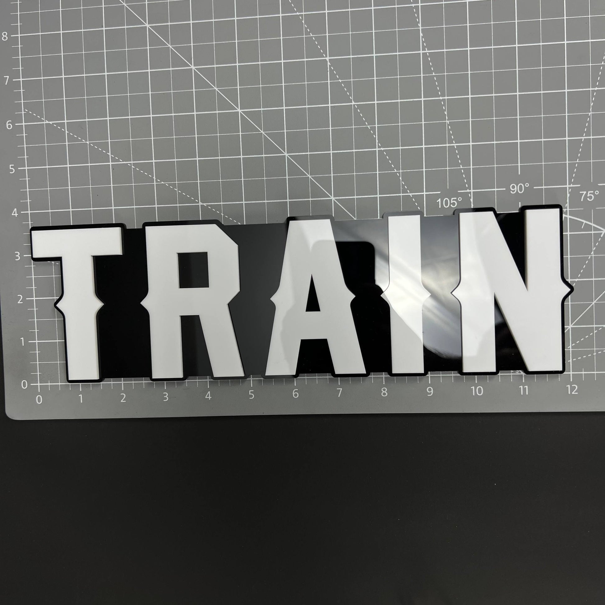 1PC TRAIN 3D Acrylic Badge - Car Truck Emblem Fender Tailgate Trunk Sticker