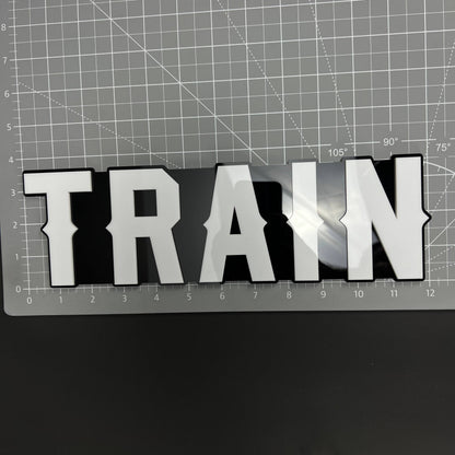 1PC TRAIN 3D Acrylic Badge - Car Truck Emblem Fender Tailgate Trunk Sticker
