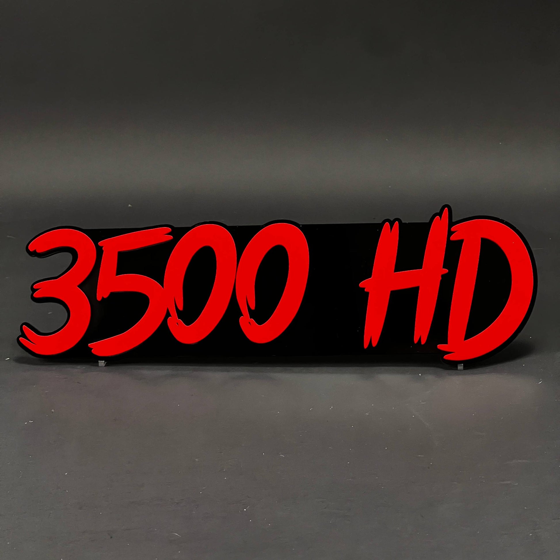 1PC 3500 HD 3D Acrylic Badge - Car Truck Emblem Fender Tailgate Trunk Sticker