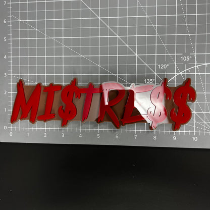 1PC MI$TRE$$ 3D Acrylic Badge - Car Truck Emblem Fender Tailgate Trunk Sticker
