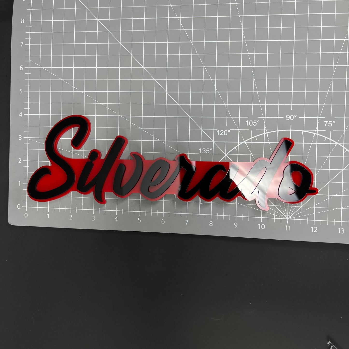 1PC Silverado 3D Acrylic Badge - Car Truck Emblem Fender Tailgate Trunk Sticker