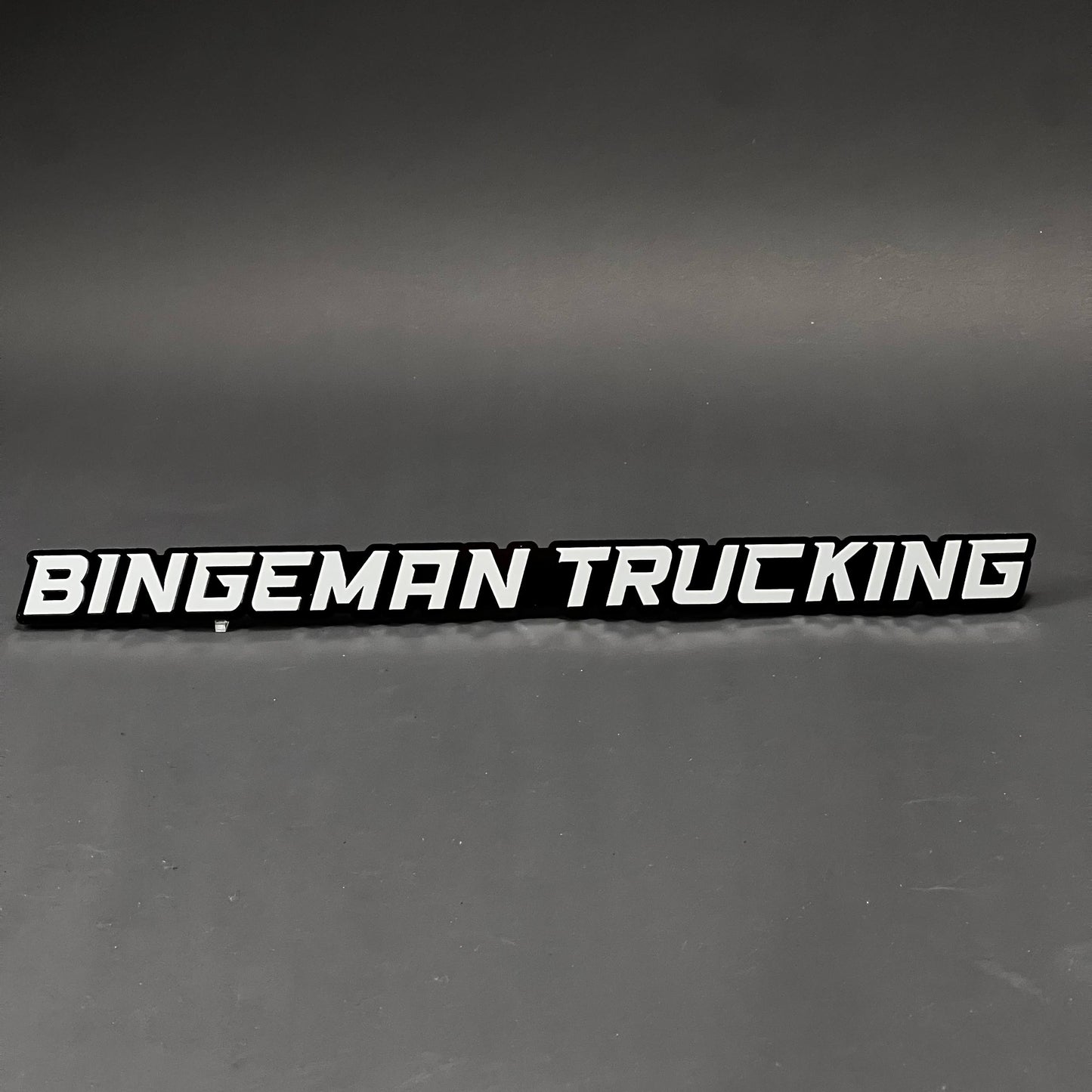 1PC BINGEMAN TRUCKING 3D Acrylic Badge - Car Truck Emblem Fender Sticker