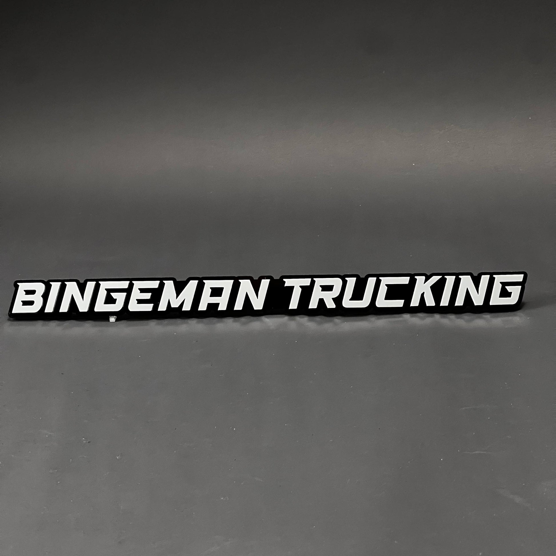1PC BINGEMAN TRUCKING 3D Acrylic Badge - Car Truck Emblem Fender Sticker