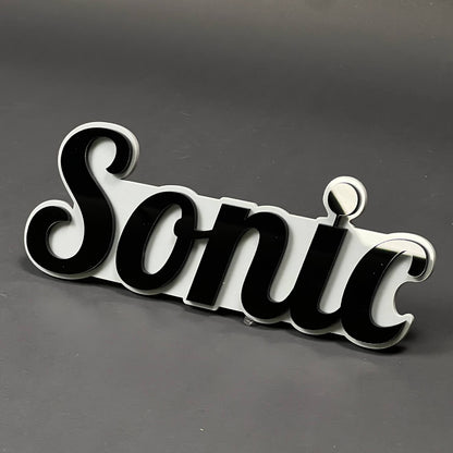1PC Sonic 3D Acrylic Badge - Car Truck Emblem Fender Tailgate Trunk Sticker