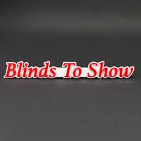 1PC Blinds To Show 3D Acrylic Badge - Car Truck Emblem Fender Sticker