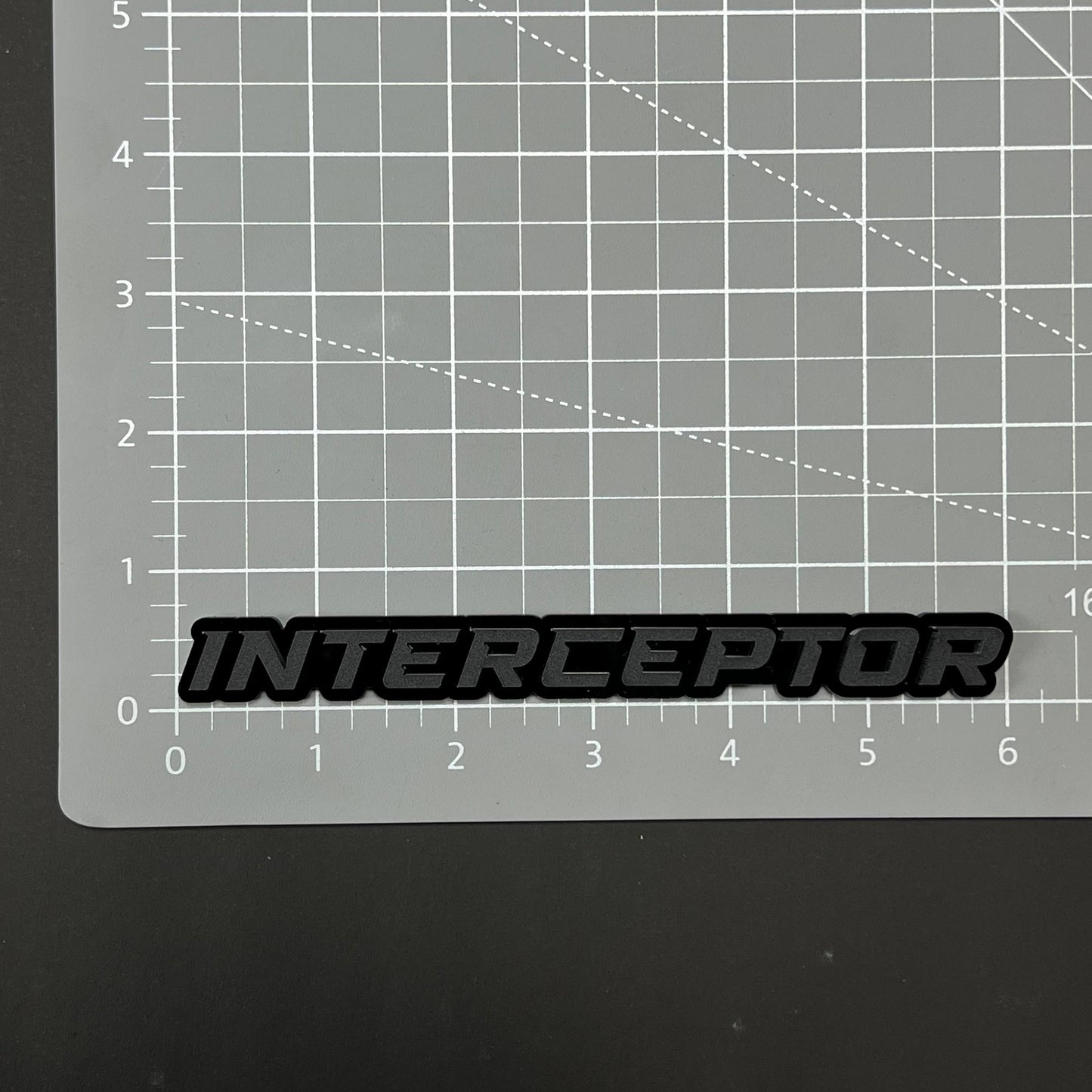 1PC INTERCEPTOR 3D Acrylic Badge - Car Truck Emblem Fender Sticker