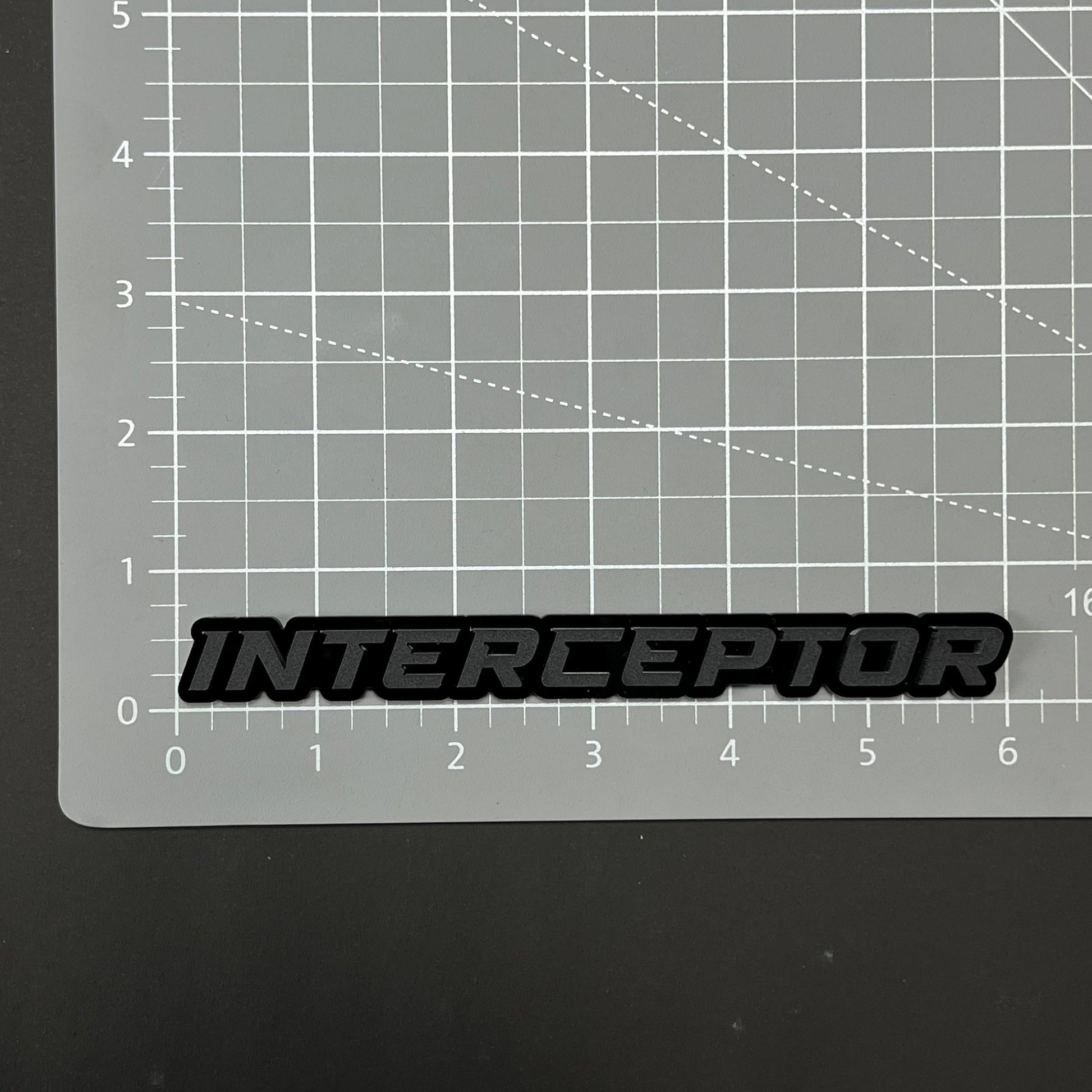 1PC INTERCEPTOR 3D Acrylic Badge - Car Truck Emblem Fender Sticker