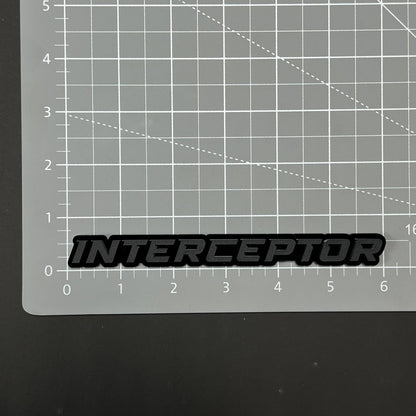 1PC INTERCEPTOR 3D Acrylic Badge - Car Truck Emblem Fender Sticker