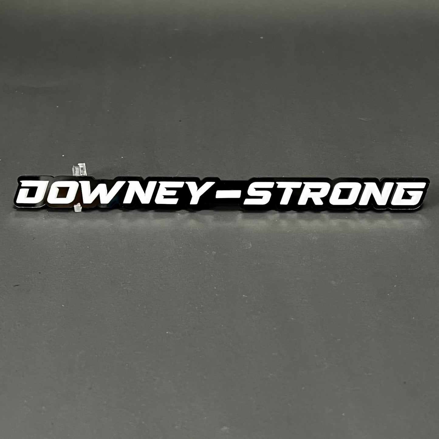 1PC DOWNEY-STRONG 3D Acrylic Badge - Car Truck Emblem Fender Sticker