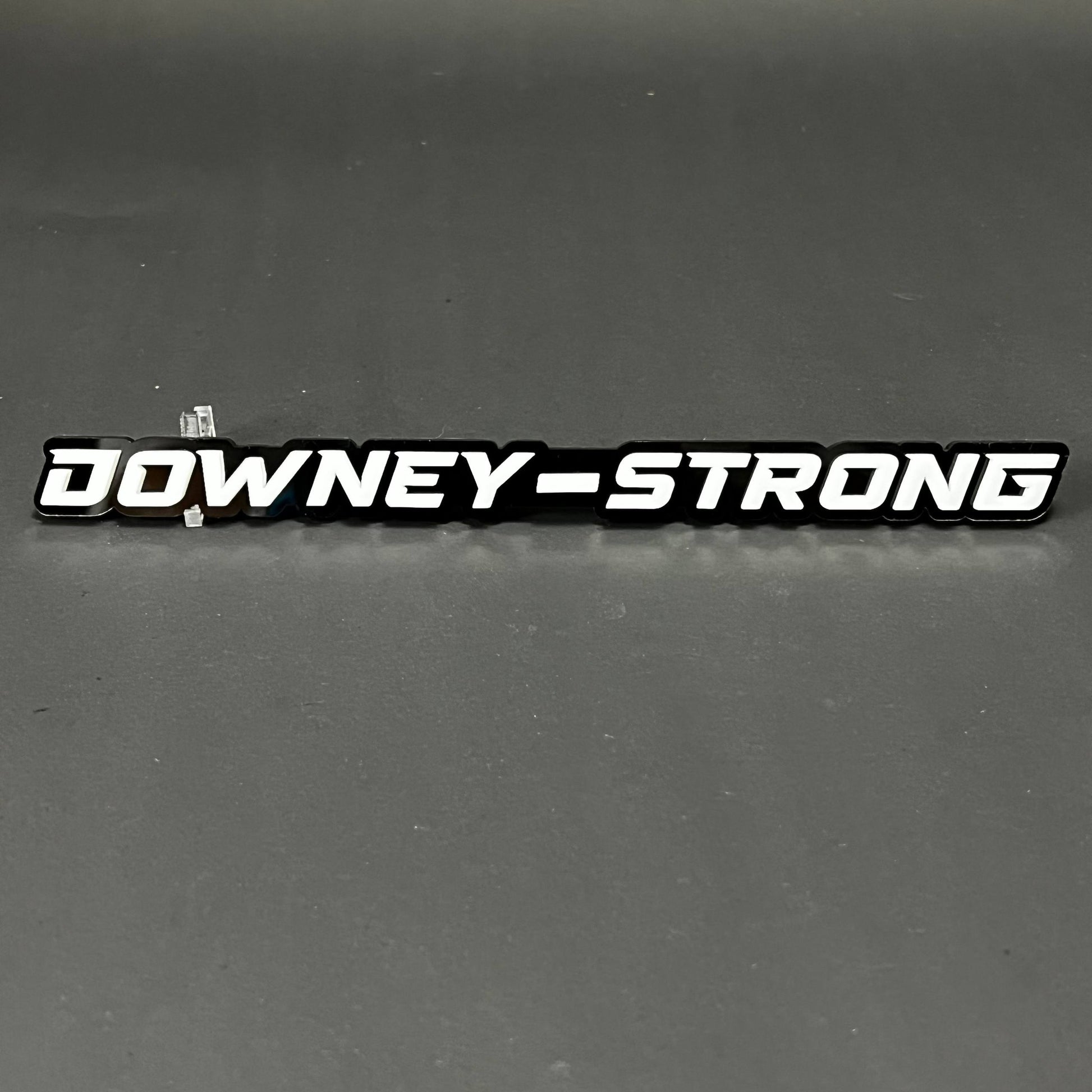 1PC DOWNEY-STRONG 3D Acrylic Badge - Car Truck Emblem Fender Sticker