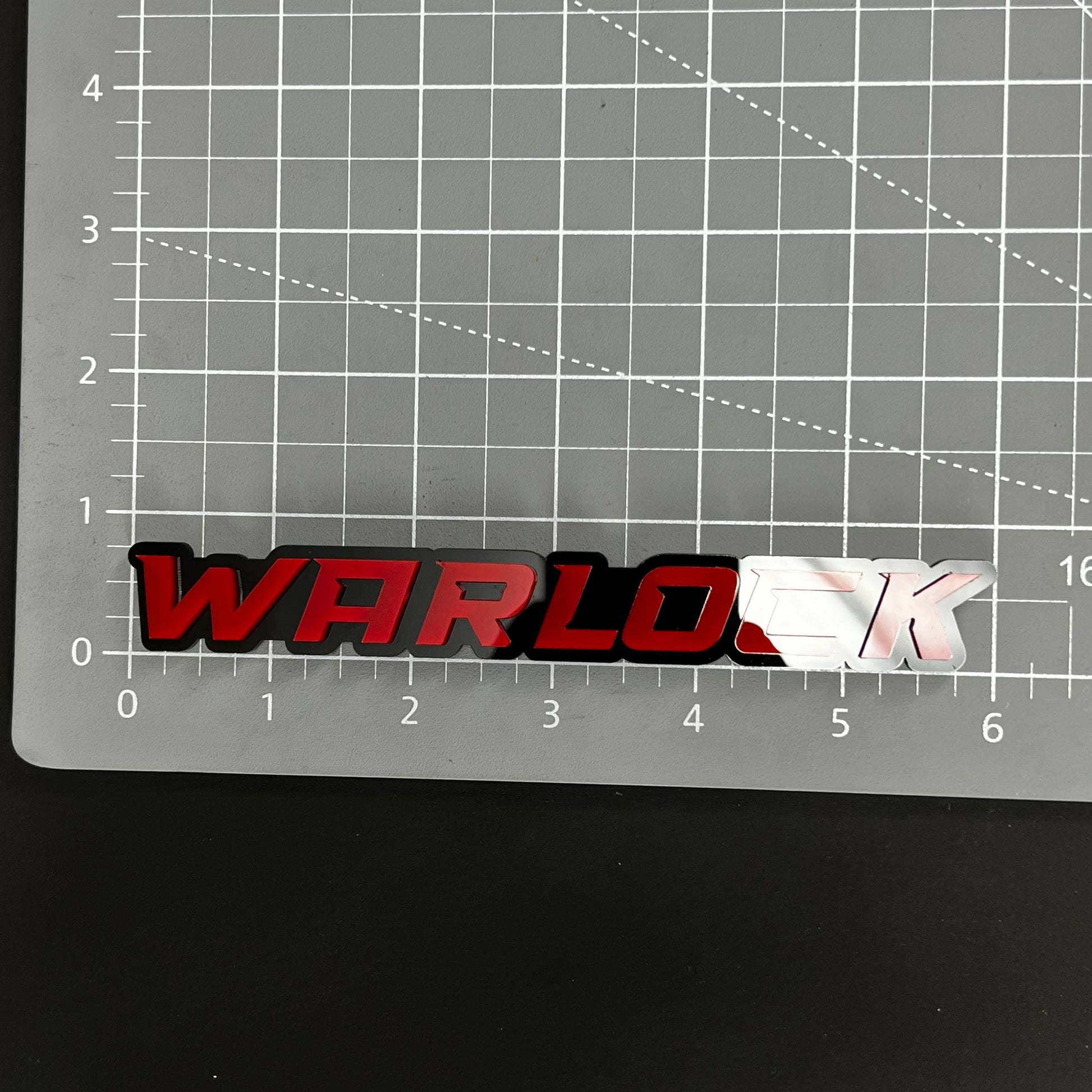 1PC WARLOCK 3D Acrylic Badge - Car Truck Emblem Fender Tailgate Trunk Sticker