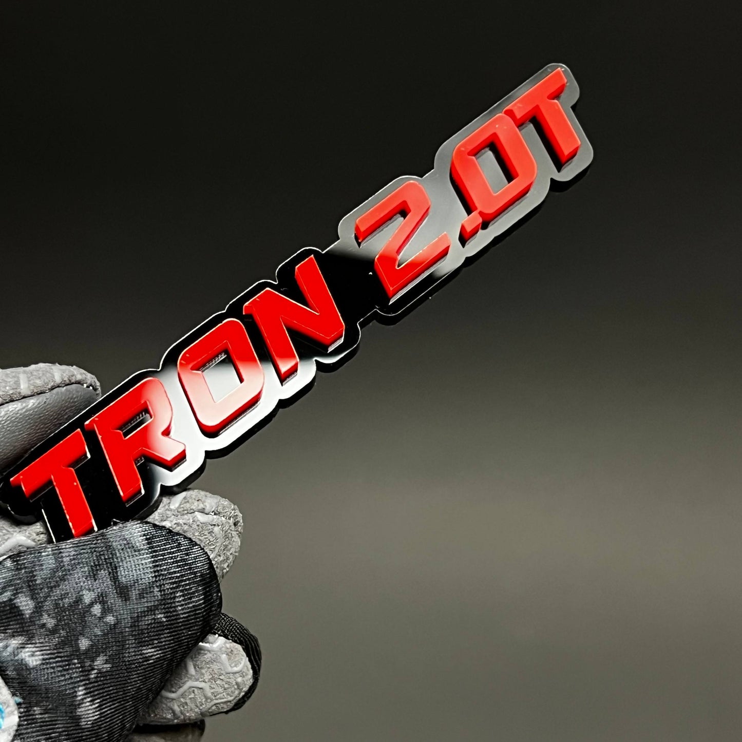 1PC TRON 2.0T 3D Acrylic Badge - Car Truck Emblem Fender Tailgate Trunk Sticker